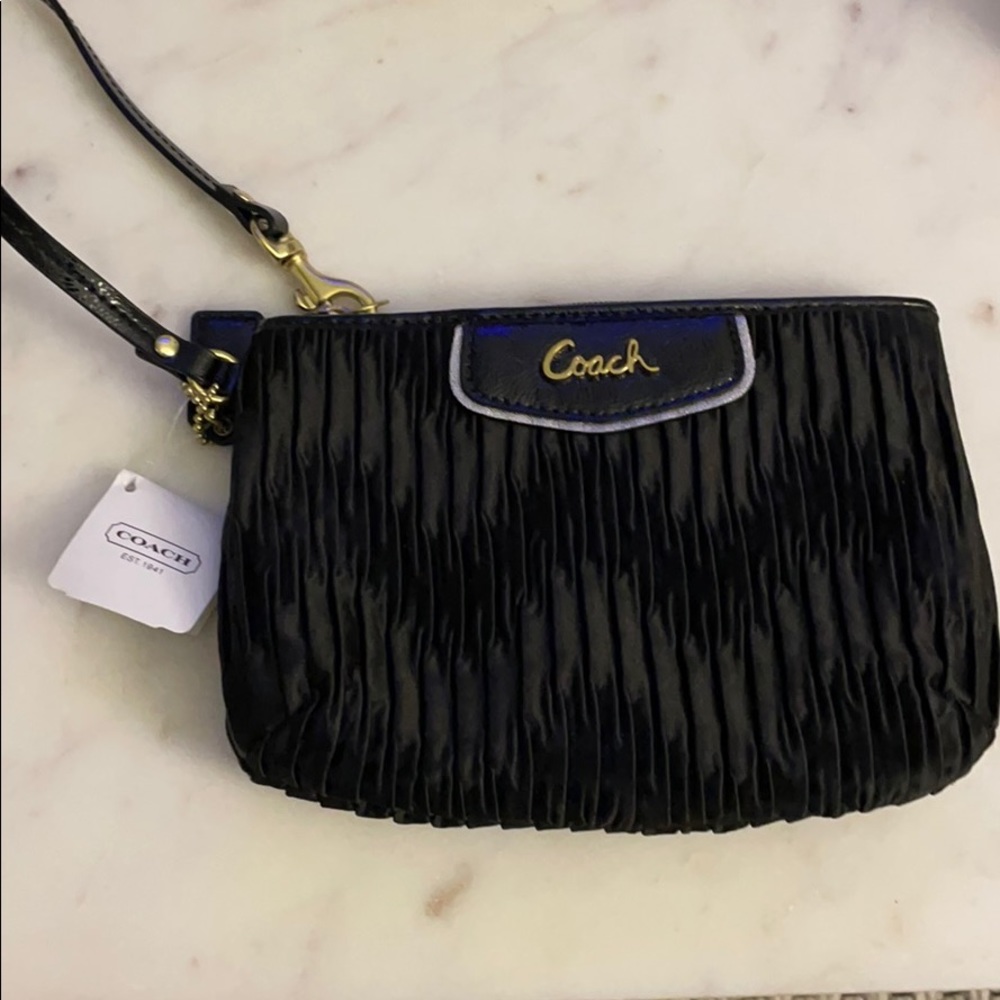 Black Designer Coach Wristlet